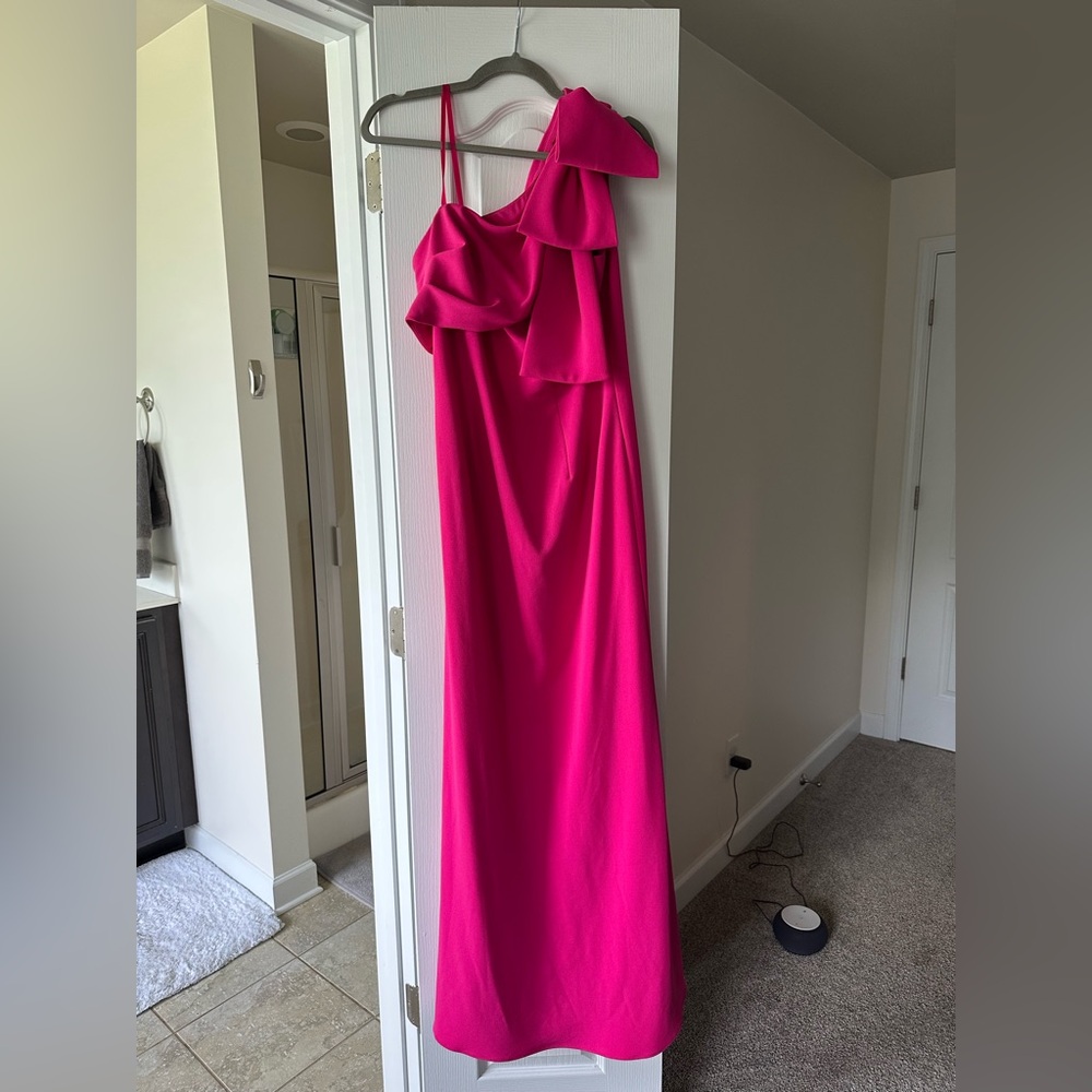 Adrianna Papell Vibrant Pink Evening Dress